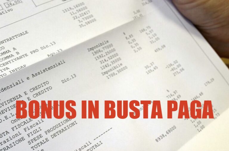 bonus in busta paga